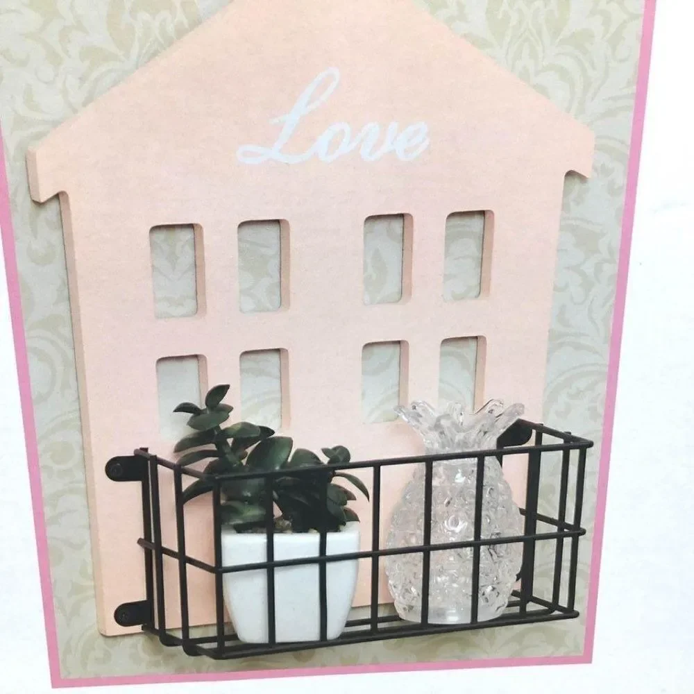Decorative Wall Shelf Wood House NEW